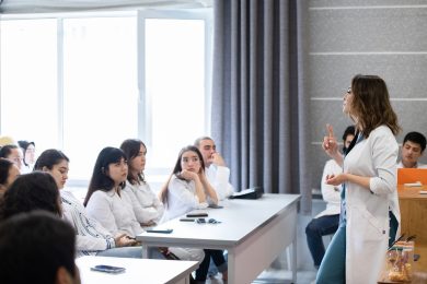doctors listening at a conference